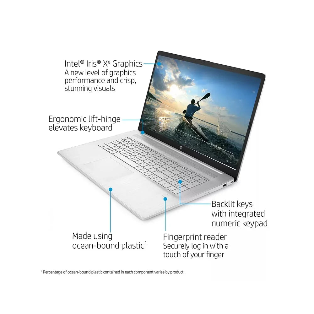 2021 17.3"   Laptop Computer, 11th Generation Intel Core i7-1165G7, 8GB , 512GB PCIe , Backlit Keyboard, Intel Iris Xe Graphics,  Webcam,  Audio, Windows , Silver, 32GB  Card