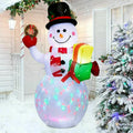 5ft Christmas Inflatables Snowman Outdoor Yard Decor with Rotating  Lights Christmas Blow Up Decoration Garden