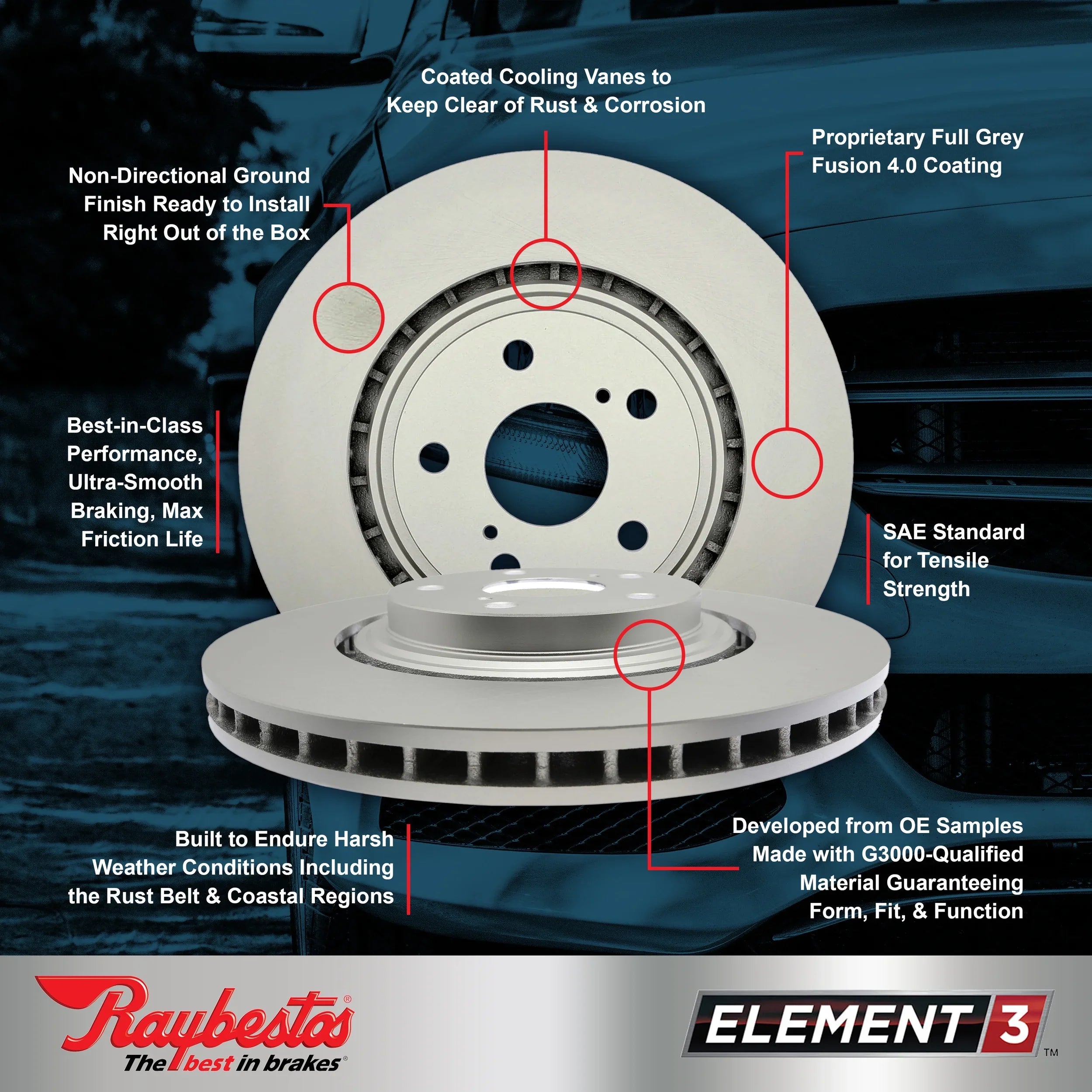 Raybestos Specialty Performance Rotors, 980524 Fits select: 2007-2012  -7