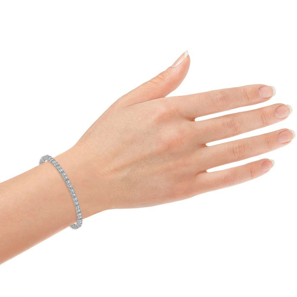 Arista 1/2 Ct Diamond Tennis Bracelet for Women in Sterling Silver Mother's Day Gifts (-, )