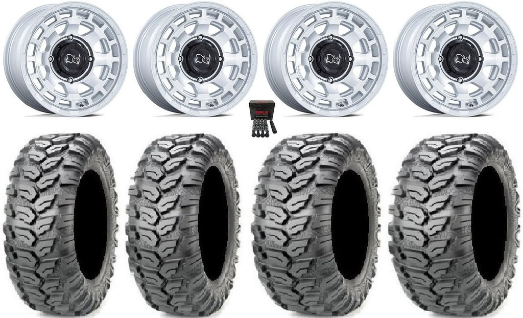 Black Rhino Chamber 14" Wheels Si 26" Ceros Tires Kawasaki Mule Pro