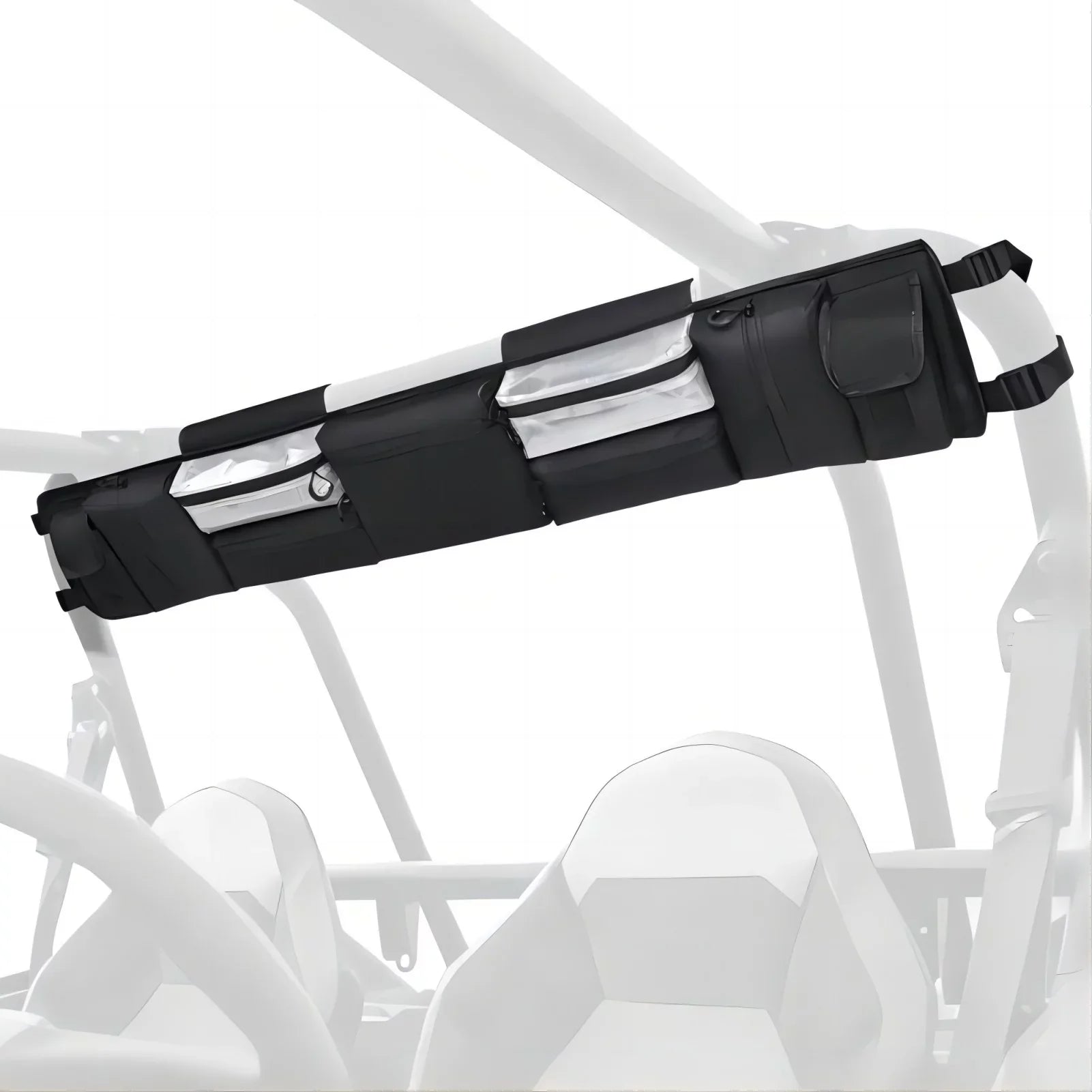 Roll Cage Organizer, Cargo Rear Storage Bag Gear Tool Bag with Multiple Pockets Compatible