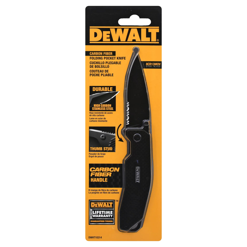 DeWalt 8" Folding Pocket Knife Black/Gray 1 pc.