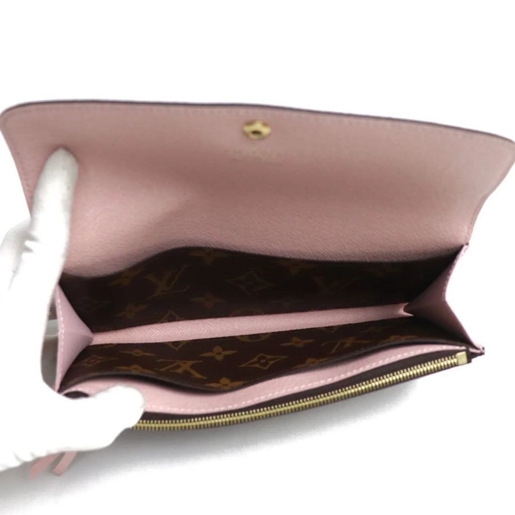 Pre-Owned   Portefeuil Emily Long Wallet Monogram Rose Ballerine   Women's (Good)
