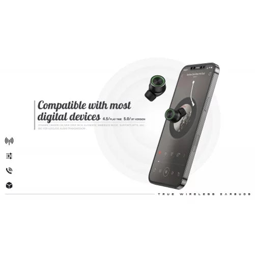 Earbuds  Wireless Earphones for -Mobile  6  5G Phone - Headphones True Wireless Stereo Hands-free Mic Hi-Fi Sound Headset Charging Case  Compatible With  6  5G