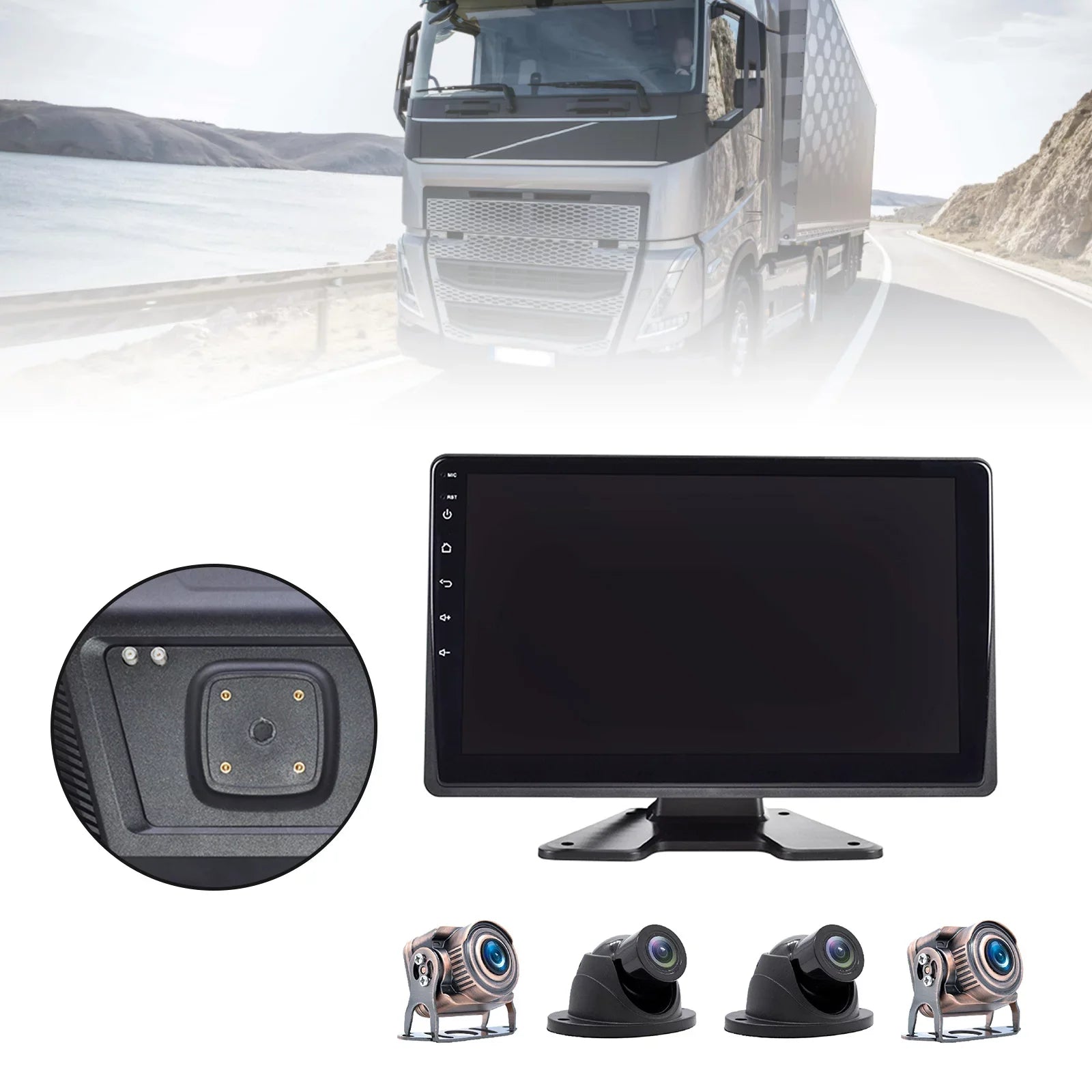 10.1"Monitor  Driving Video Recorder Touch Screen  for  Truck Bus Camera