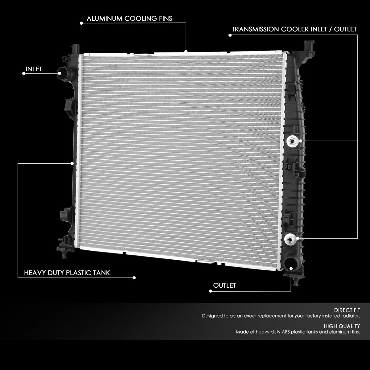 Motoring --13507 Aluminum Radiator For 2015-2020 Mercedes-Benz       16 17 18 19