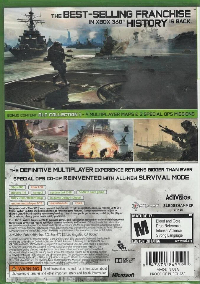 Call of Duty: Modern Warfare 3 w/ Xbox 360 (Brand New Factory Sealed  Versi