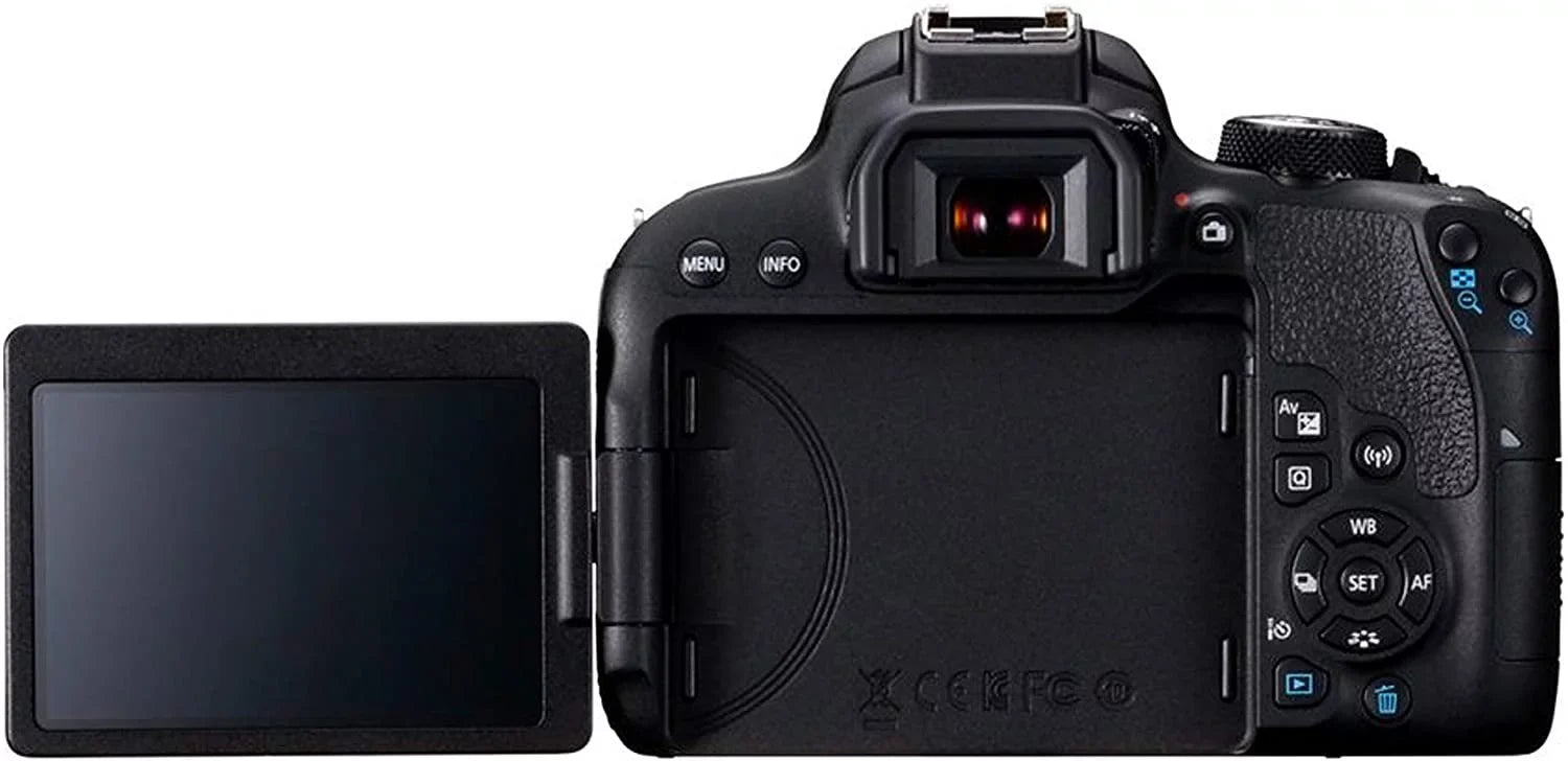 Canon  800D Rebel T7i  Camera w/- 18-55mm /4-5.6 is  Zoom Lens + 75-300mm /4-5.6  Lens +  50mm f/1.8  Lens + 128GB Memory + Case + Tripod + Filters 40pc Bundle