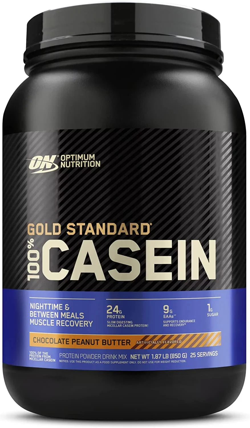 Optimum Nutrition, Gold Standard 100% Casein, 24g Protein Powder, Chocolate Peanut Butter, 1.87 lb