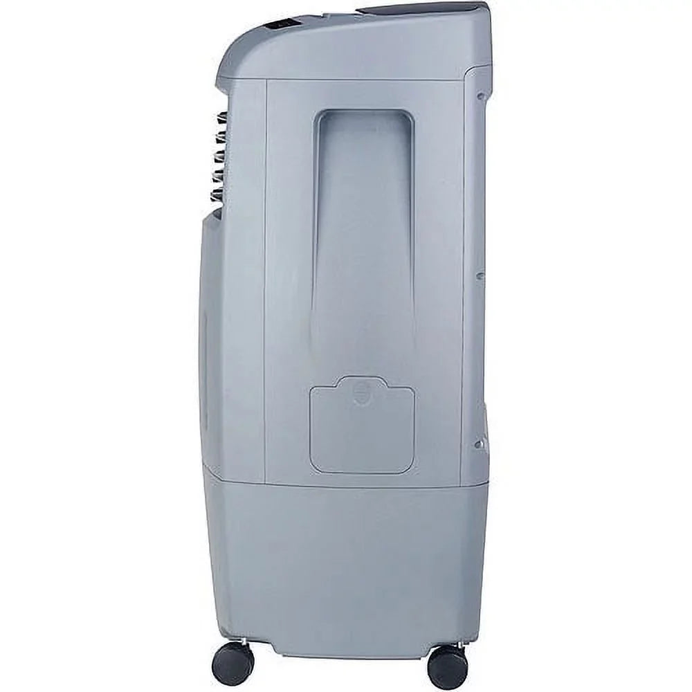 Honeywell 500-694CFM Indoor Outdoor Portable Evaporative Cooler with Fan & Humidifier, Ice Compartment & Remote Control, , Gray