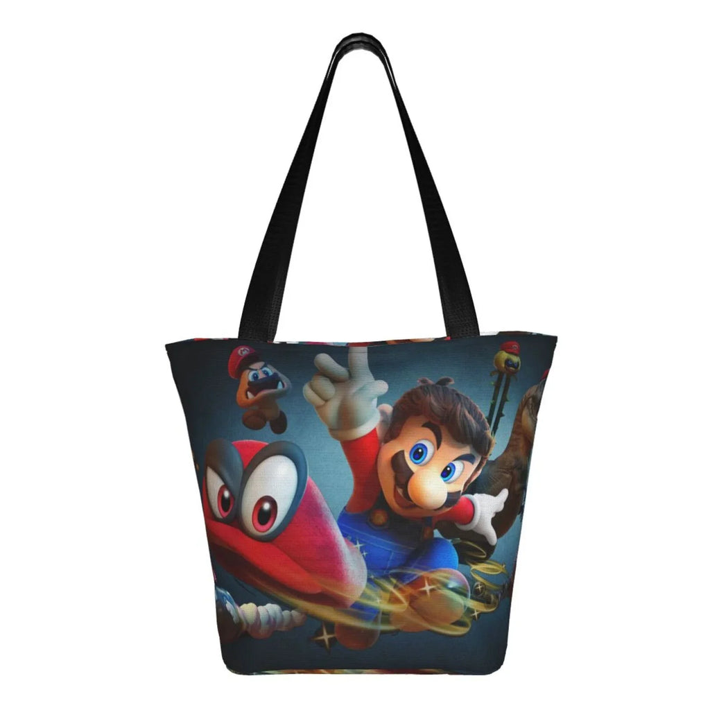 Super Mario Odyssey Women's Tote Bag Large Capacity Shoulder Handbag For Travel Beach Shopping Business Work School