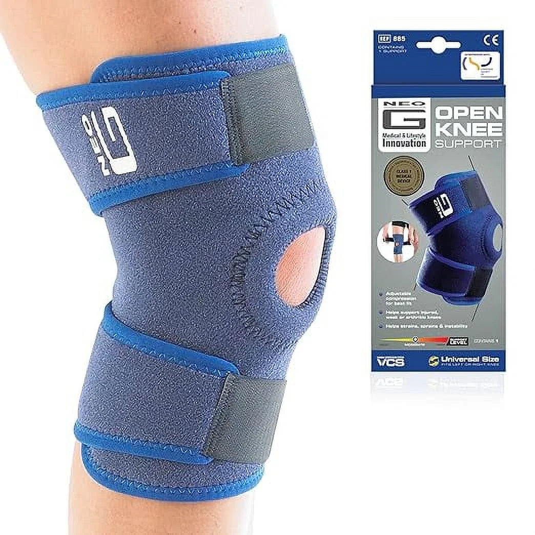 Neo- Knee Support, Open Patella – Knee Support for Knee Pain Arthritis, Joint Pain Relief, Meniscus tear, runners knee, patella injuries – Knee support for women and men - Adjustable Compression
