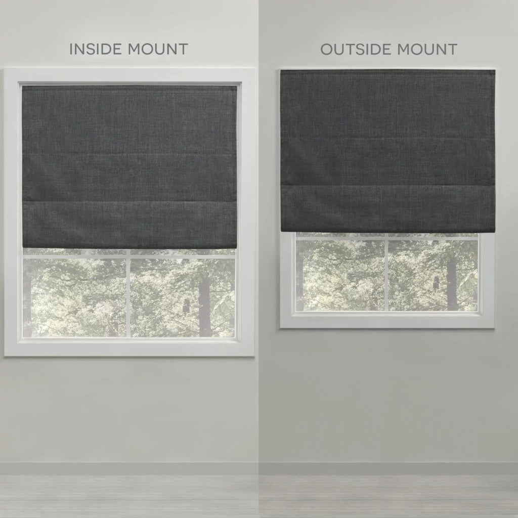 Exclusive Home Esme Total Blackout Roman Shade, 34"x64", Silver