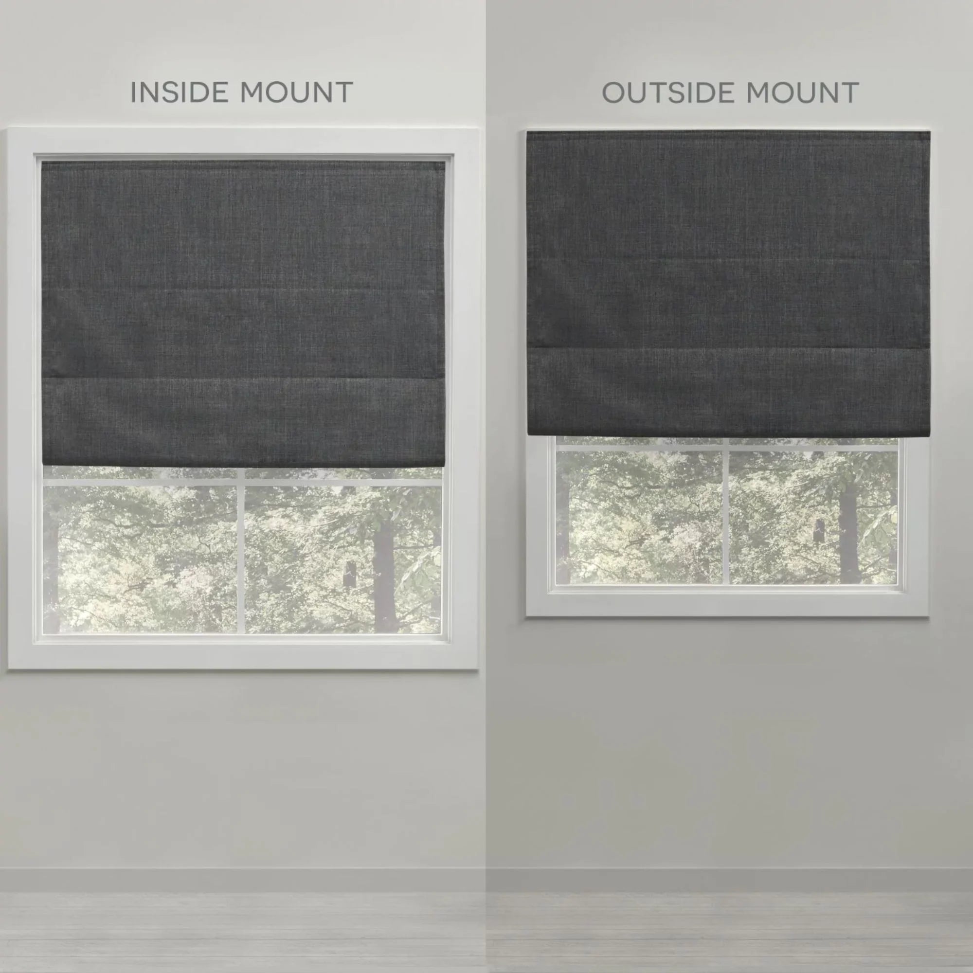 Exclusive Home Esme Total Blackout Roman Shade, 34"x64", Silver