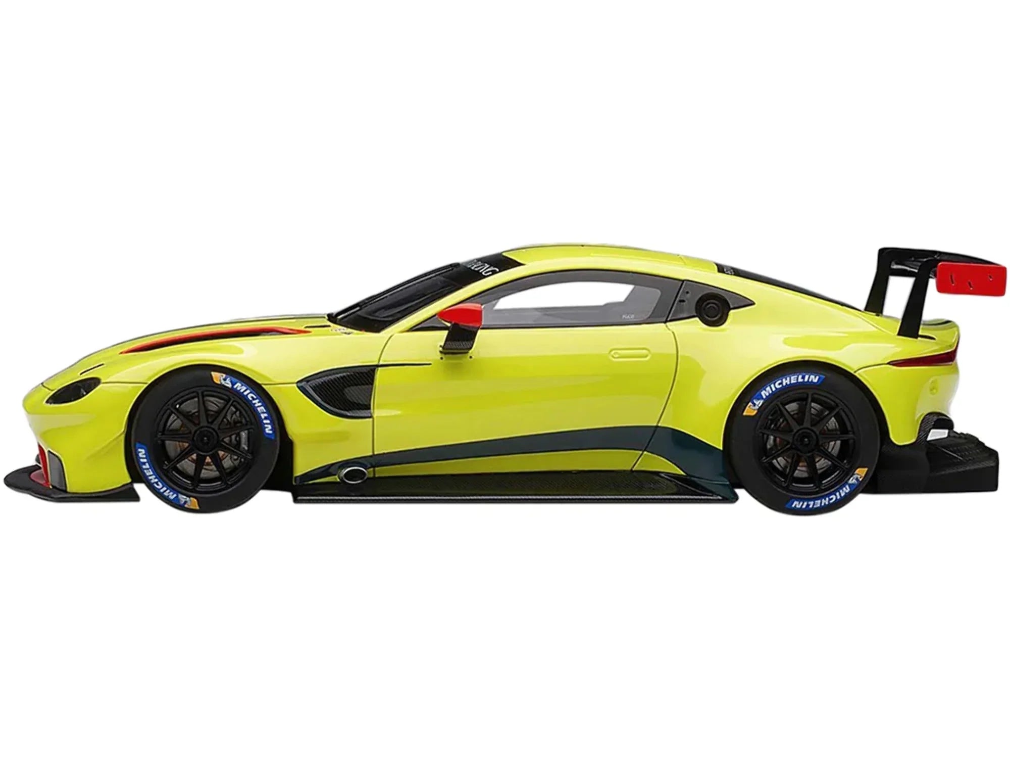 2018 Aston Martin Vantage  Le Mans  Presentation Car Lemon Green Metallic 1/18 Model Car by Autoart