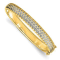 14k Gold Two-Tone Polished / Hinged Bangle
