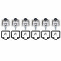 Set of 6 Folding -handle Tool Box Lock  Door Latch w/ 12 Keys Stainless Steel