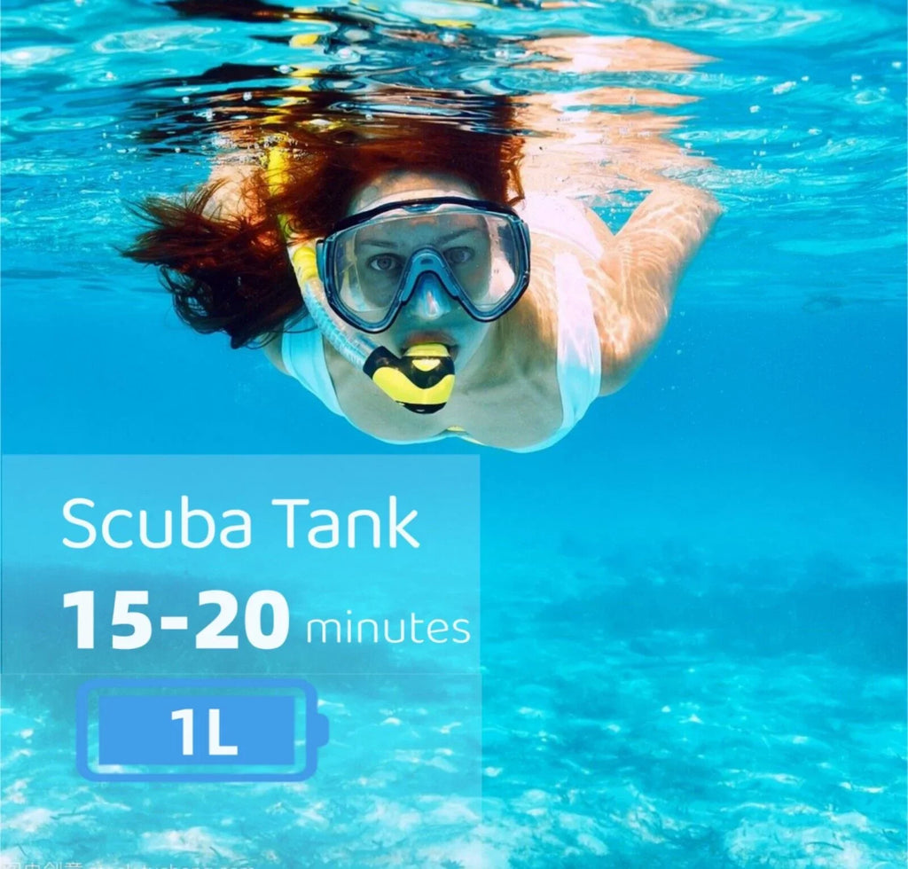 1L Reusable Mini Scuba Tank Kit Portable Underwater Scuba Diving Gear Deepest 32.8ft