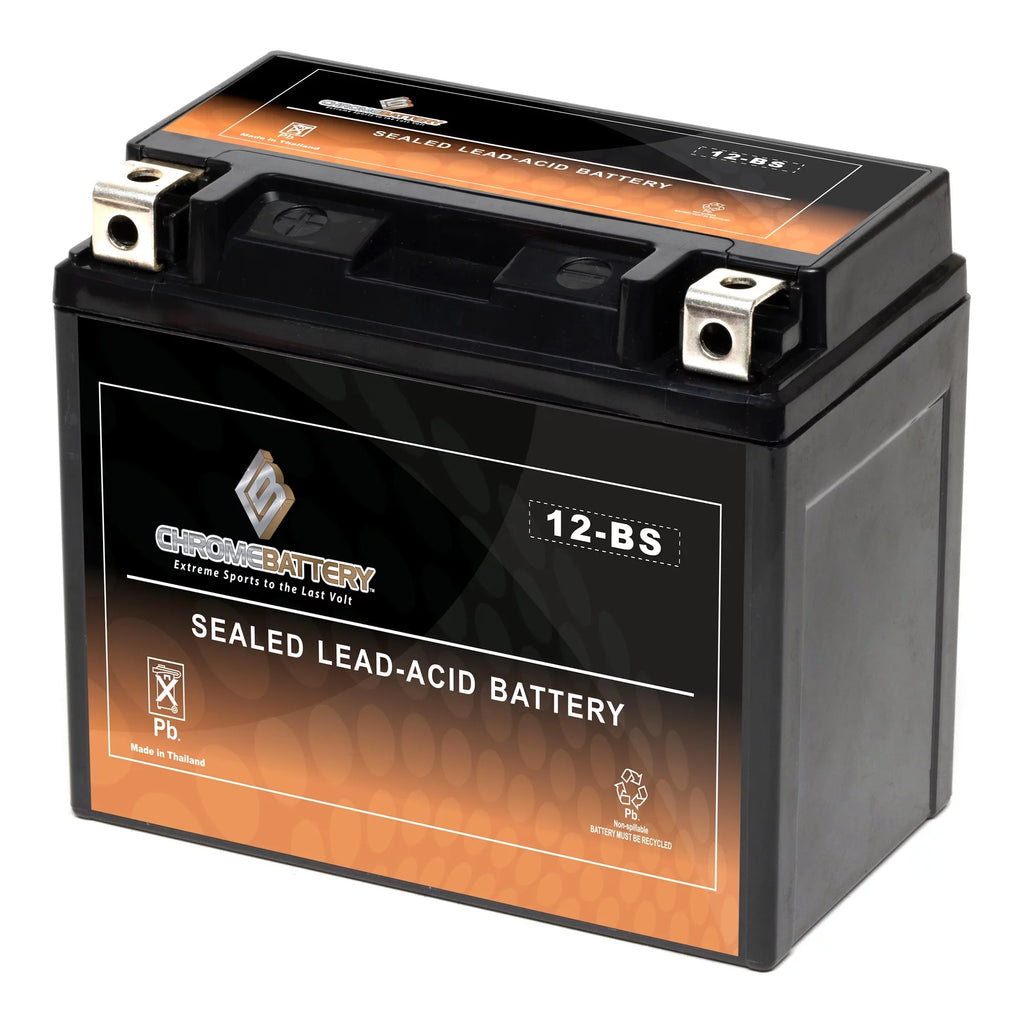Chrome Battery - (12- 12 Volt,10 Ah, 180 ) Sealed  12V (12 Volt) 180cca Motorcycle Battery for Suzuki 1000cc Gsx-r1000 2001