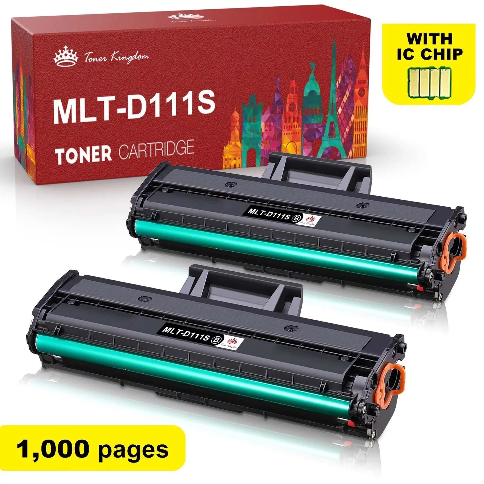 2-Pack -  111S 111L  Compatible Toner Cartridge for Samsung - 111S Xpress      Printer (Black)