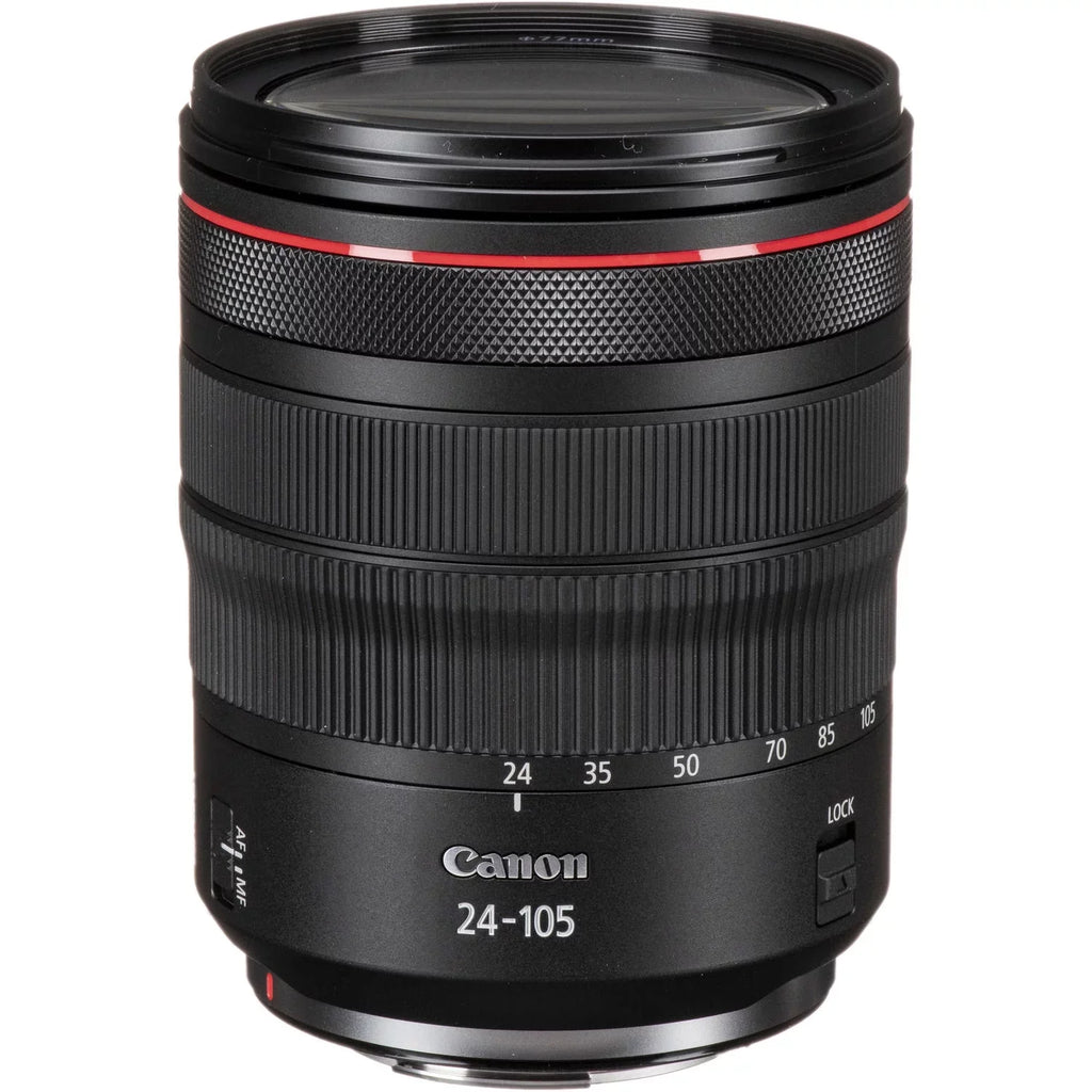 Canon   Mark  Mirrorless Camera with Canon  24-105mm f/4    Lens + 2pc 64GB Memory Cards +  Video Light + Spare Battery + Case & More