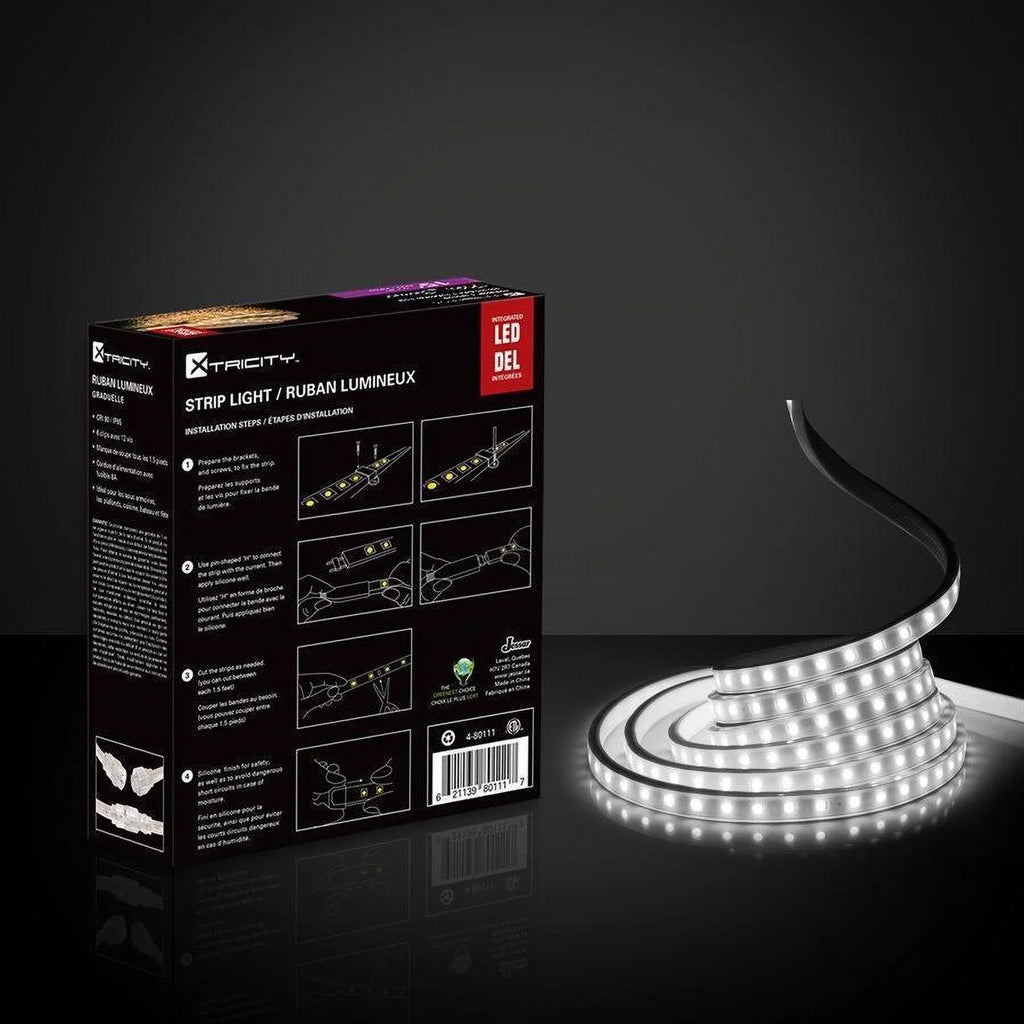 Xtricity flexible led strip 15 feet/8w-3'/120v/5000k/White Indoor and Outdoor
