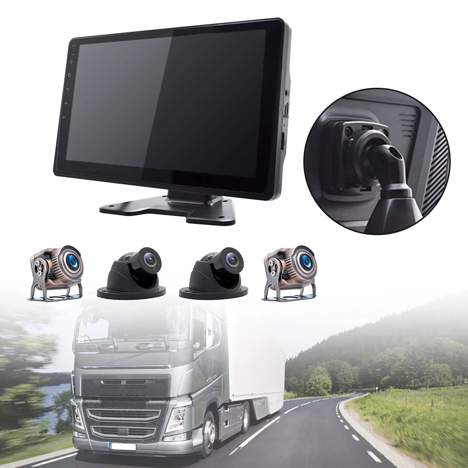 10.1"Monitor  Driving Video Recorder Touch Screen  for  Truck Bus Camera