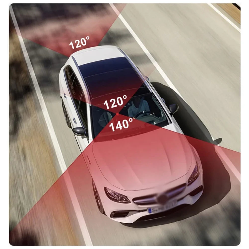 Pinnaco Dash Camera,Radirus Pristin 3-lens Inside Inch Screen 1080p Dvr Dash Inside Rear Support Dash Camera 3 Inch Screen Dashcam Rear Camera Owsoo