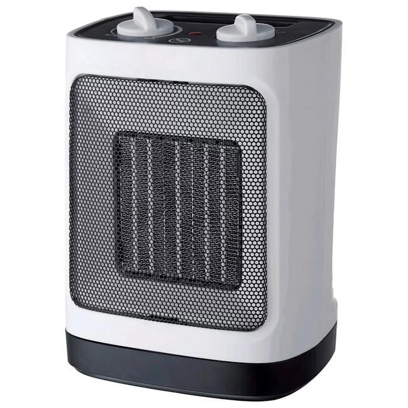Electric Ceramic Heater & Fan Thermostat  White