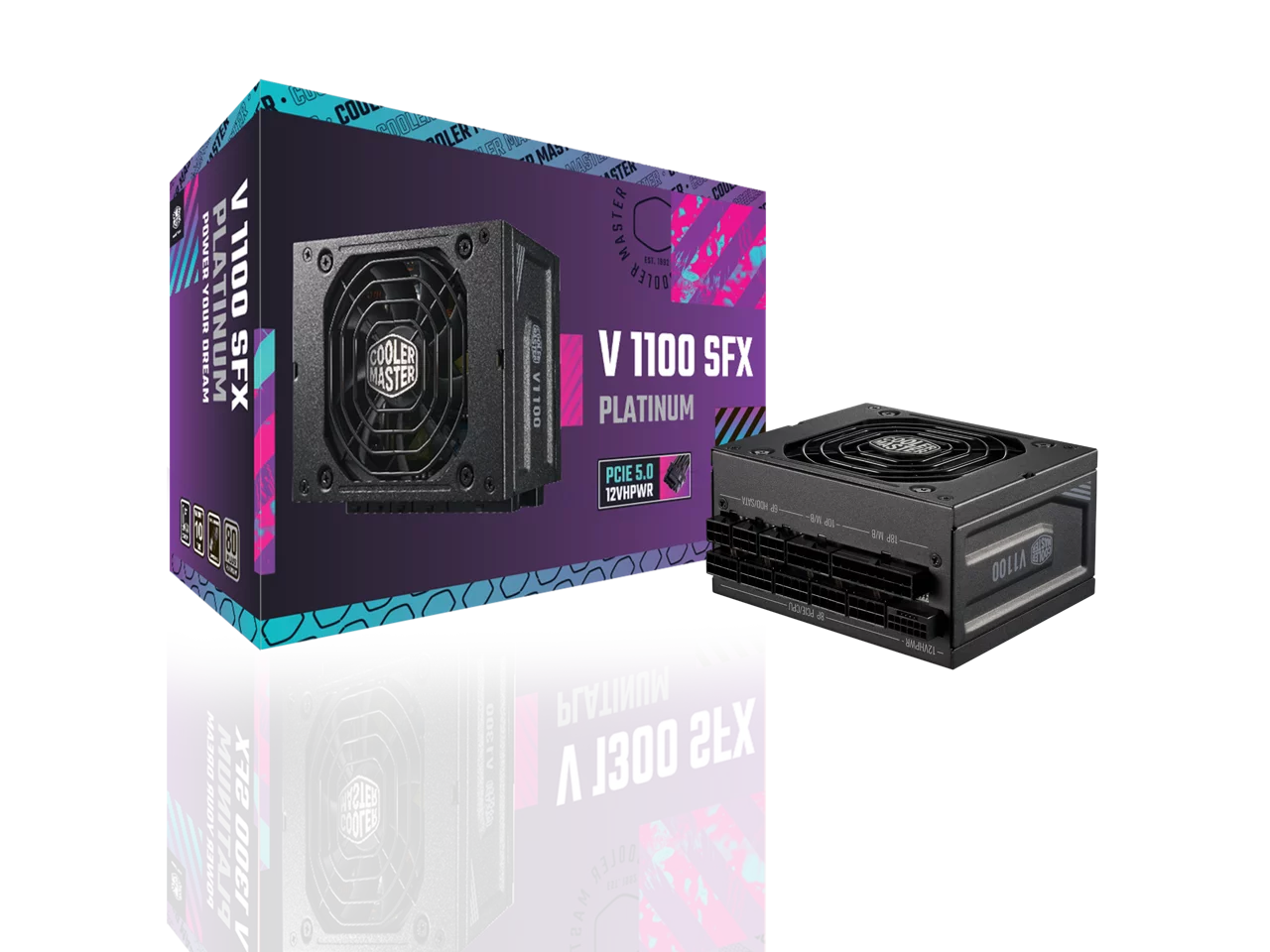 Cooler Master   Platinum Fully Modular, Fully .0, 1100W , 80+ Platinum Efficiency,  Bracket Included,  Form Factor (---)