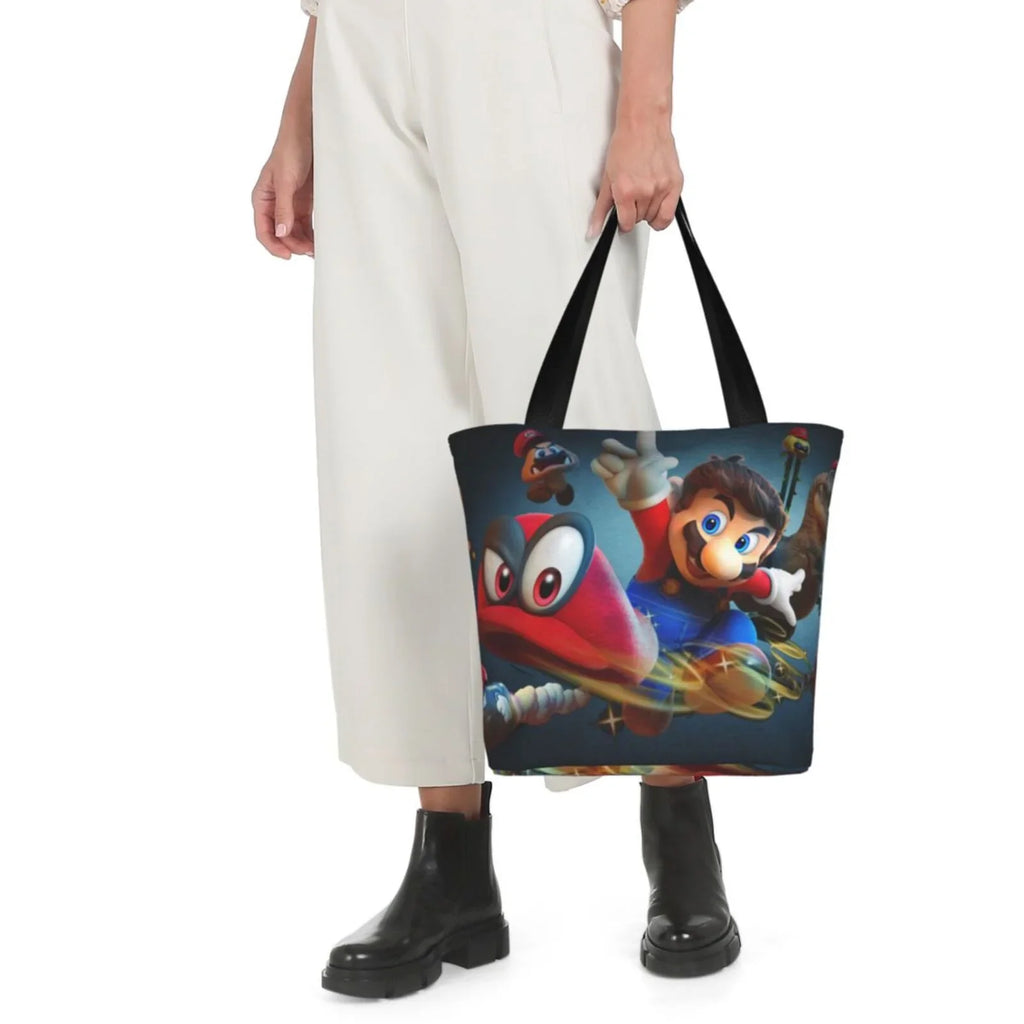Super Mario Odyssey Women's Tote Bag Large Capacity Shoulder Handbag For Travel Beach Shopping Business Work School