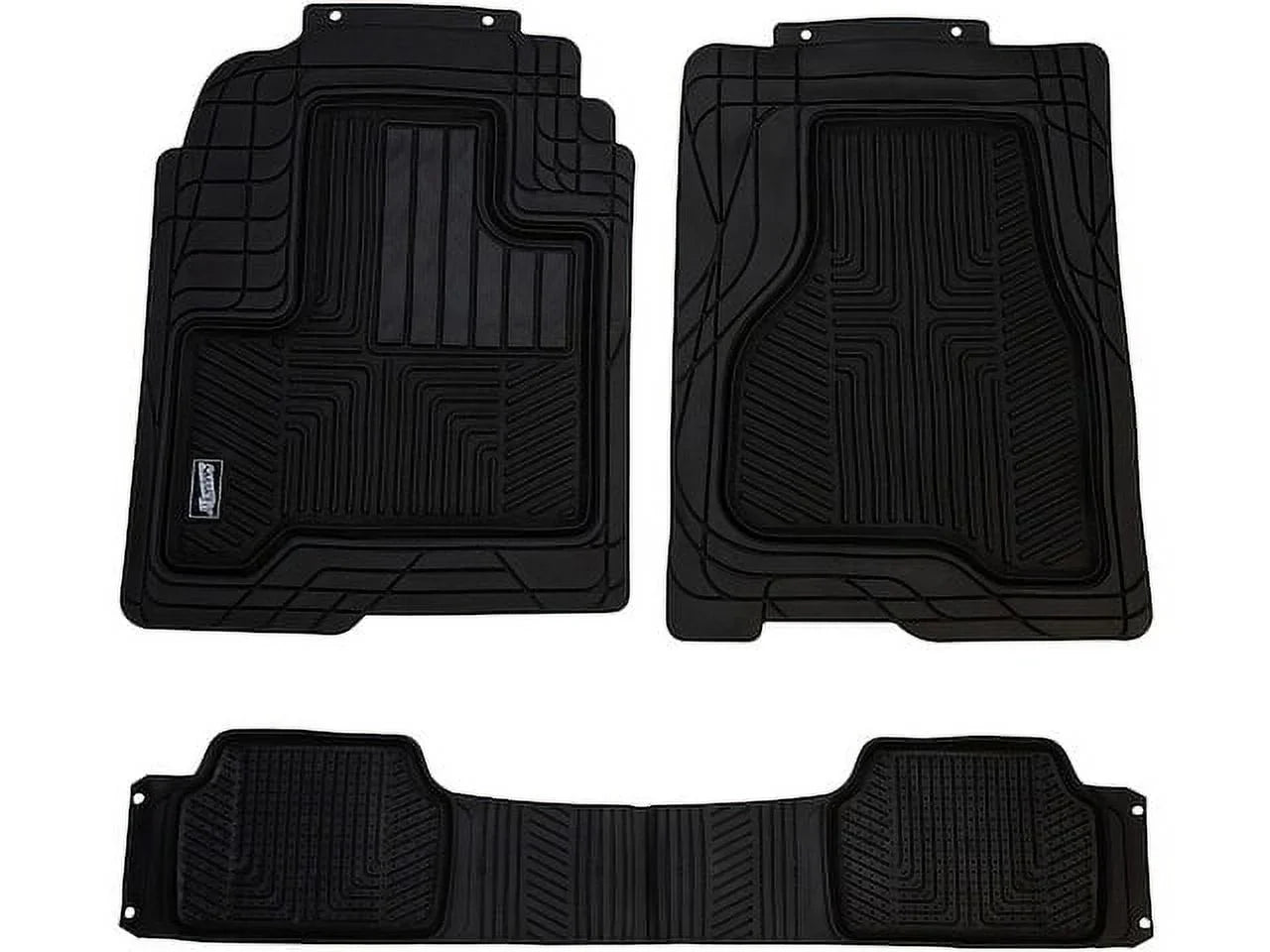 Floor Mat Set 3 Piece - Compatible with 2001 - 2019 Chevy Silverado 2500  2002 2003 2004 2005 2006 2007 2008 2009 2010 2011 2012 2013 2014 2015 2016 2017 2018