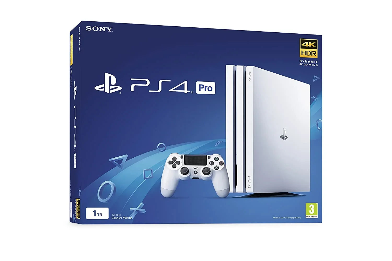 Sony PlayStation 4 Original 500GB Matte White Gaming Console With 2 Controller +  Earbuds With Microphone   Bundle Used
