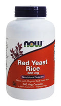 Supplements, Red Yeast Rice 600 mg, Made with Organic Red Yeast Rice, 240 Veg Capsules