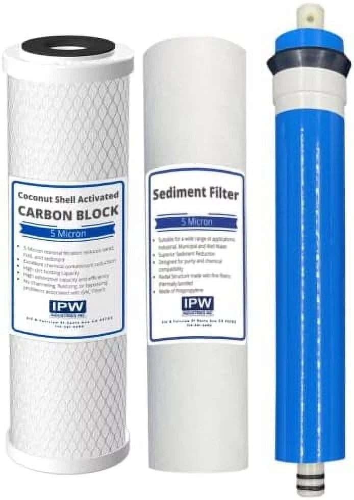 Hydro Logic  Compatible Three Filter Pack - 100   Membrane, Carbon, Sediment Filter For Hydrologic Systems By