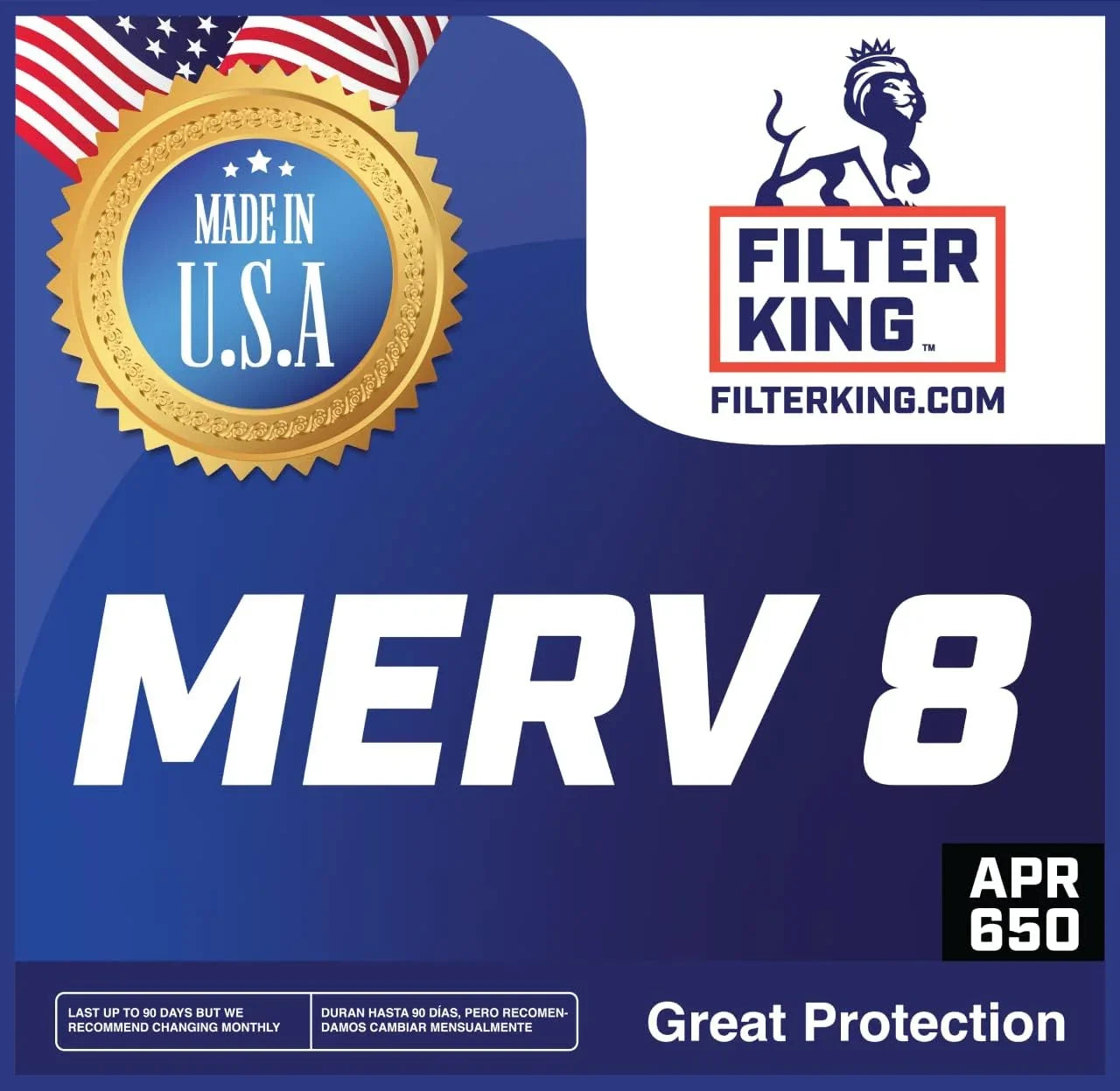 Filter King 23.5x33x1a Air Filter | 4- |  8  Pleated / Furnace Filters |    | Actual Size: 23.5 x 33 x .75"