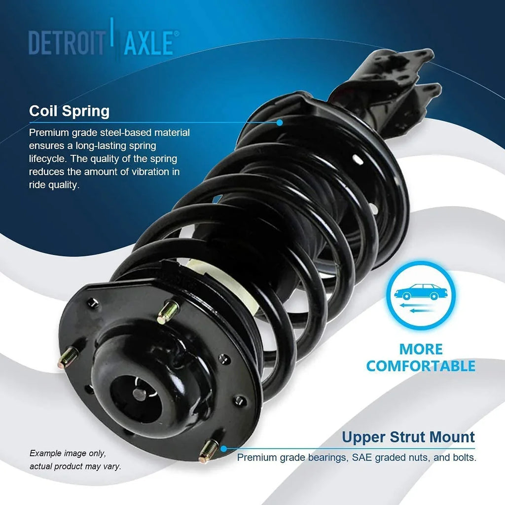 Detroit Axle - Front Struts w/Coil Springs for 2004-2012 Chevy Malibu, 2005-2010 Pontiac , 2007-2009 Saturn Aura, 2pc Front Struts Complete Assembly 2006 2008 2010 2011 Replacement