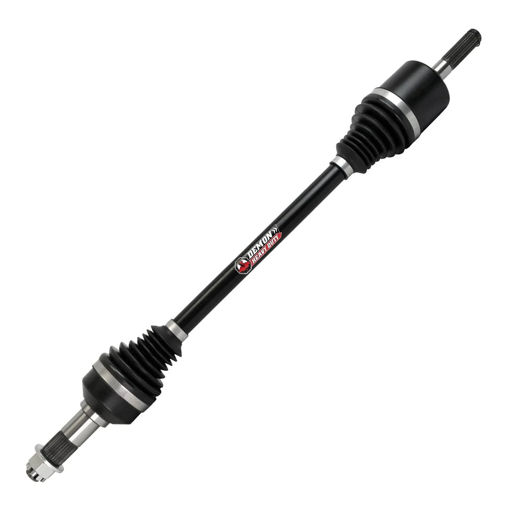 Demon Powersports Front Left Heavy Duty Axle (2016-23) Can Am Defender ///Max, Made of 4340 Chromoly Steel, Dual Heat Treated High Strength, Gives Wider Angles & in Molybdenum Grease