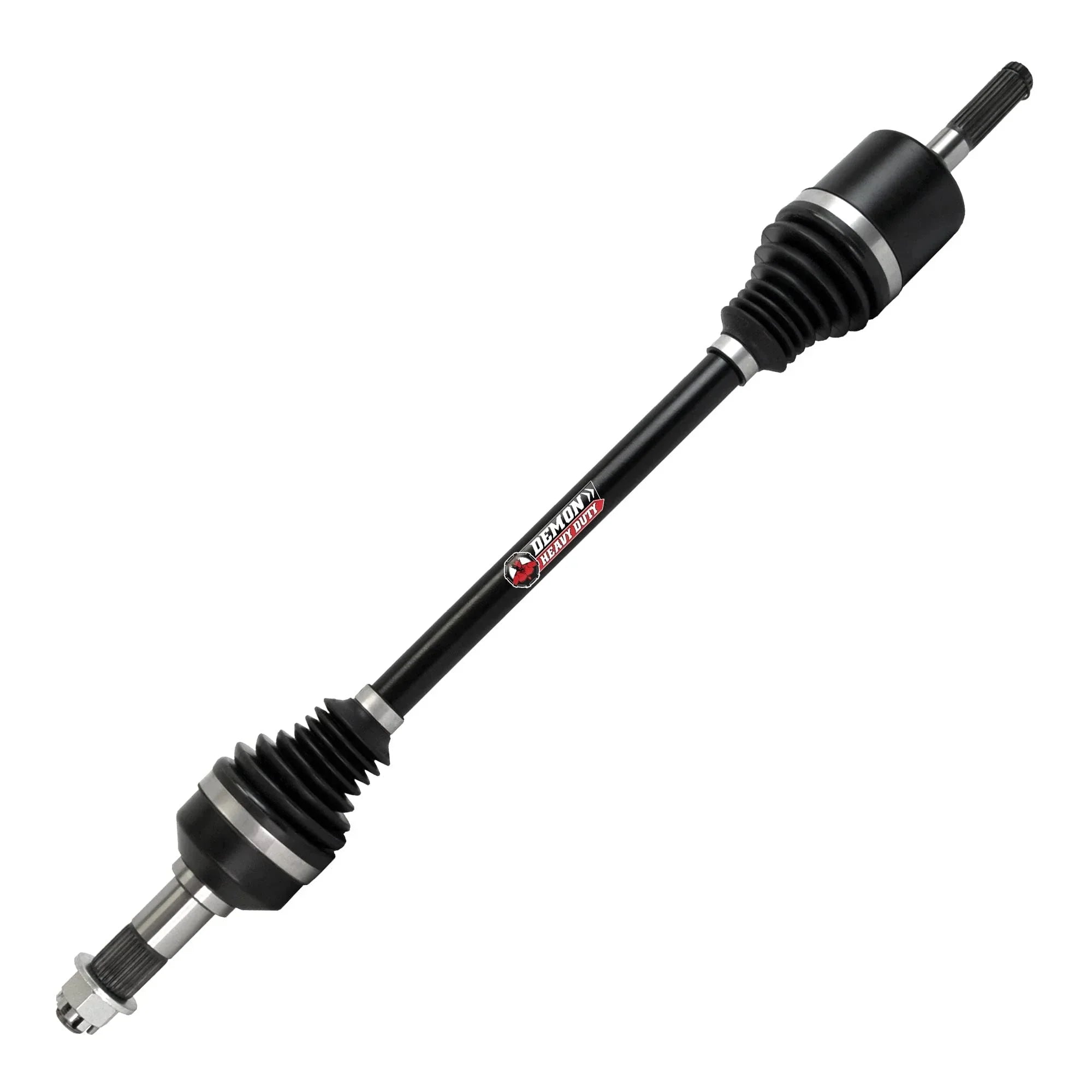 Demon Powersports Front Left Heavy Duty Axle (2016-23) Can Am Defender ///Max, Made of 4340 Chromoly Steel, Dual Heat Treated High Strength, Gives Wider Angles & in Molybdenum Grease