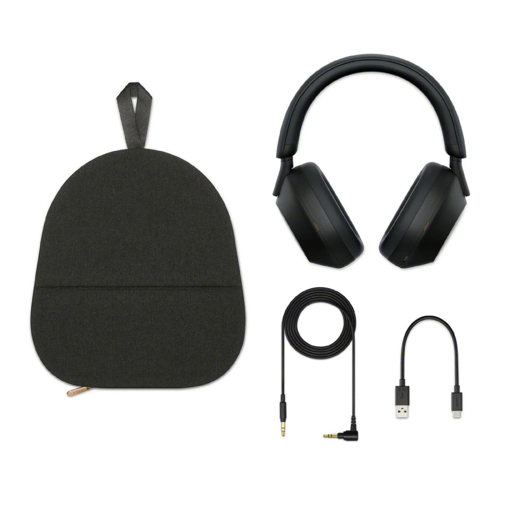 Sony -1000XM5 Wireless Noise Canceling Over-Ear Headphones (Black) Bundle