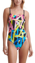 Logo Printed One Piece Swimsuit,  -Small
