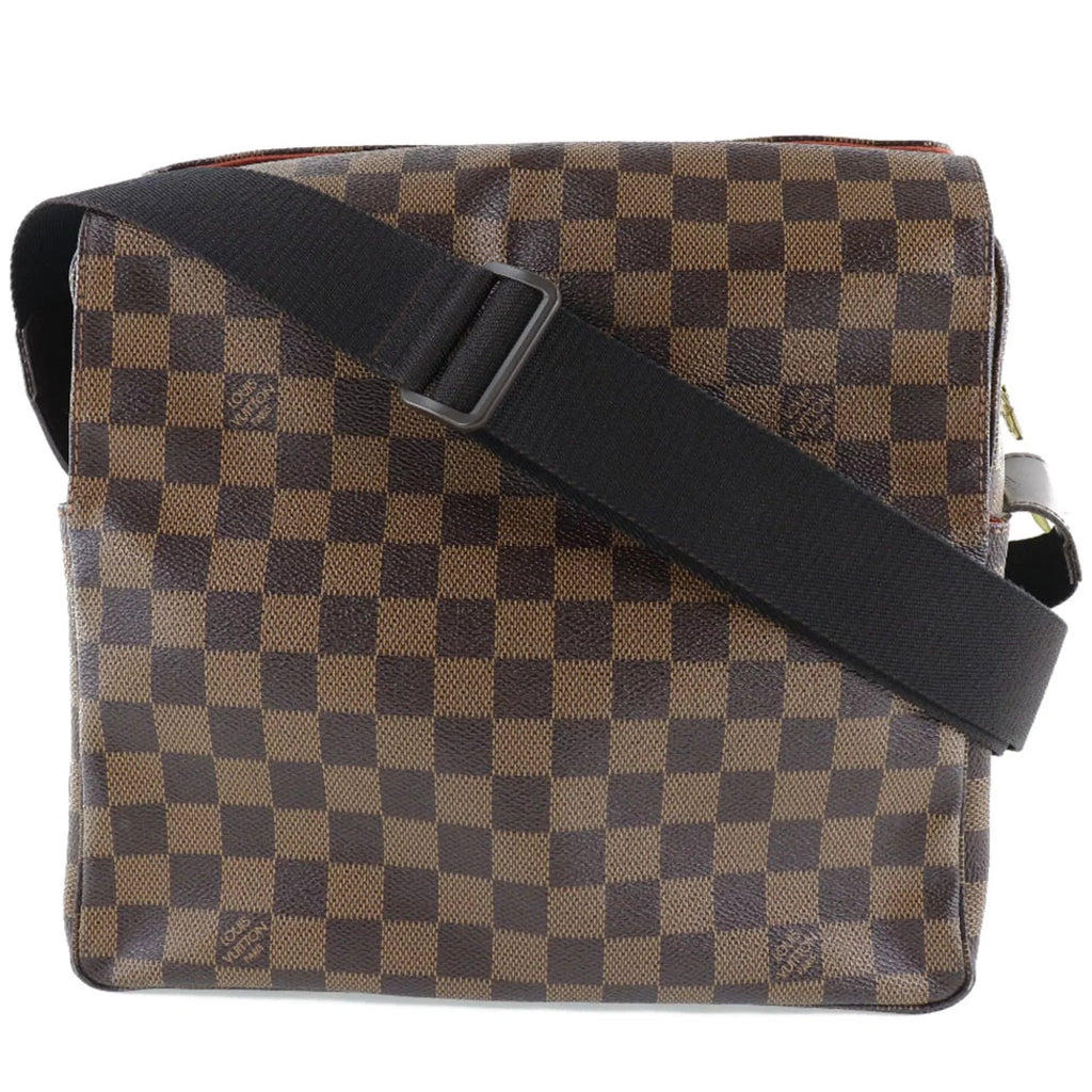 Pre-Owned   Louis Vuitton Naviglio  Damier Canvas Brown  Unisex Shoulder Bag (Fair)
