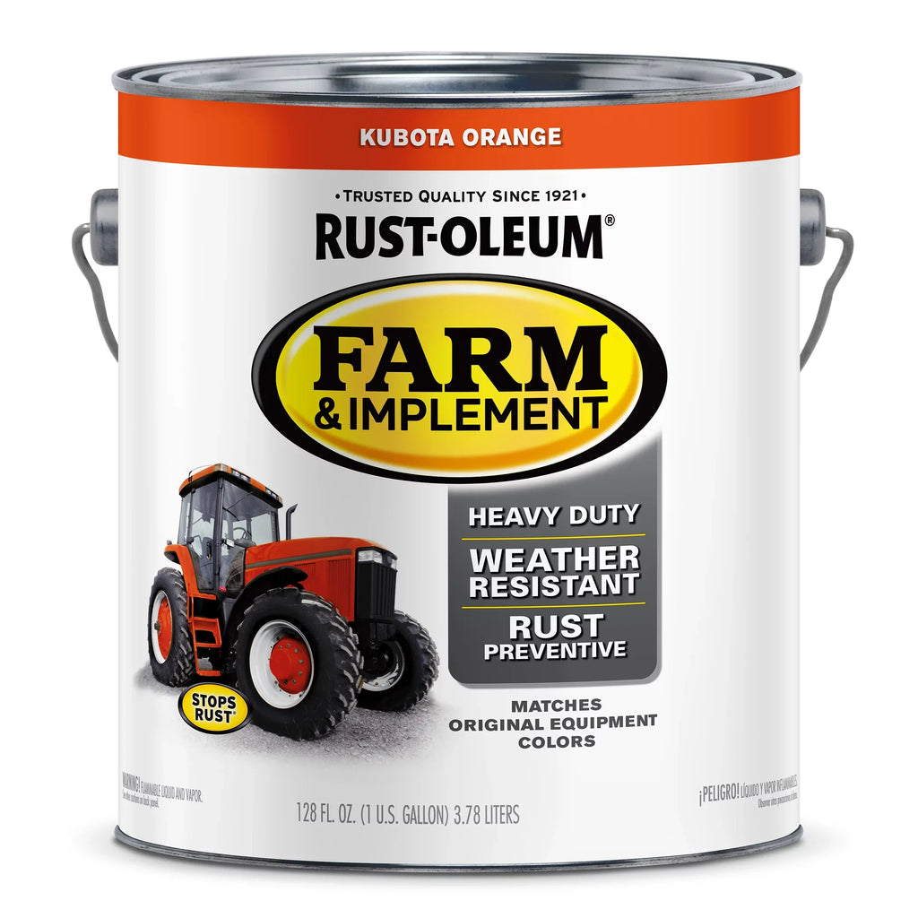 Kubota Orange , Rust-Oleum Specialty Gloss Farm and Implement Paint- Gallon, 2 Pack