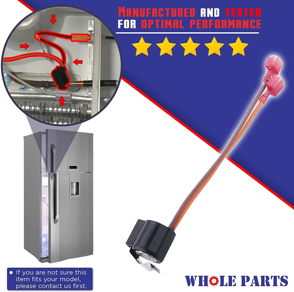 Whole Parts Defrost Terminator Thermostat Part # 058966-000 - Replacement & Compatible With Some Viking Refrigerators