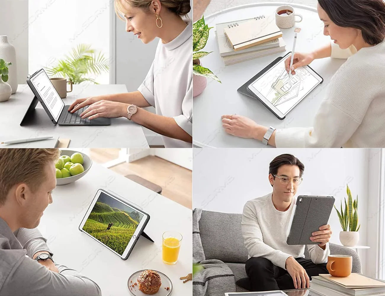 Backlit Keyboard Case for 2021 New iPad 9th Generation 10.2 inch / 8th 2020 / iPad 7th Gen 2019 / iPad Air 3rd Gen/Pro 10.5" 2017, Multi-Touch Trackpad, Bluetooth Magnetic Detachable Keyboard Black