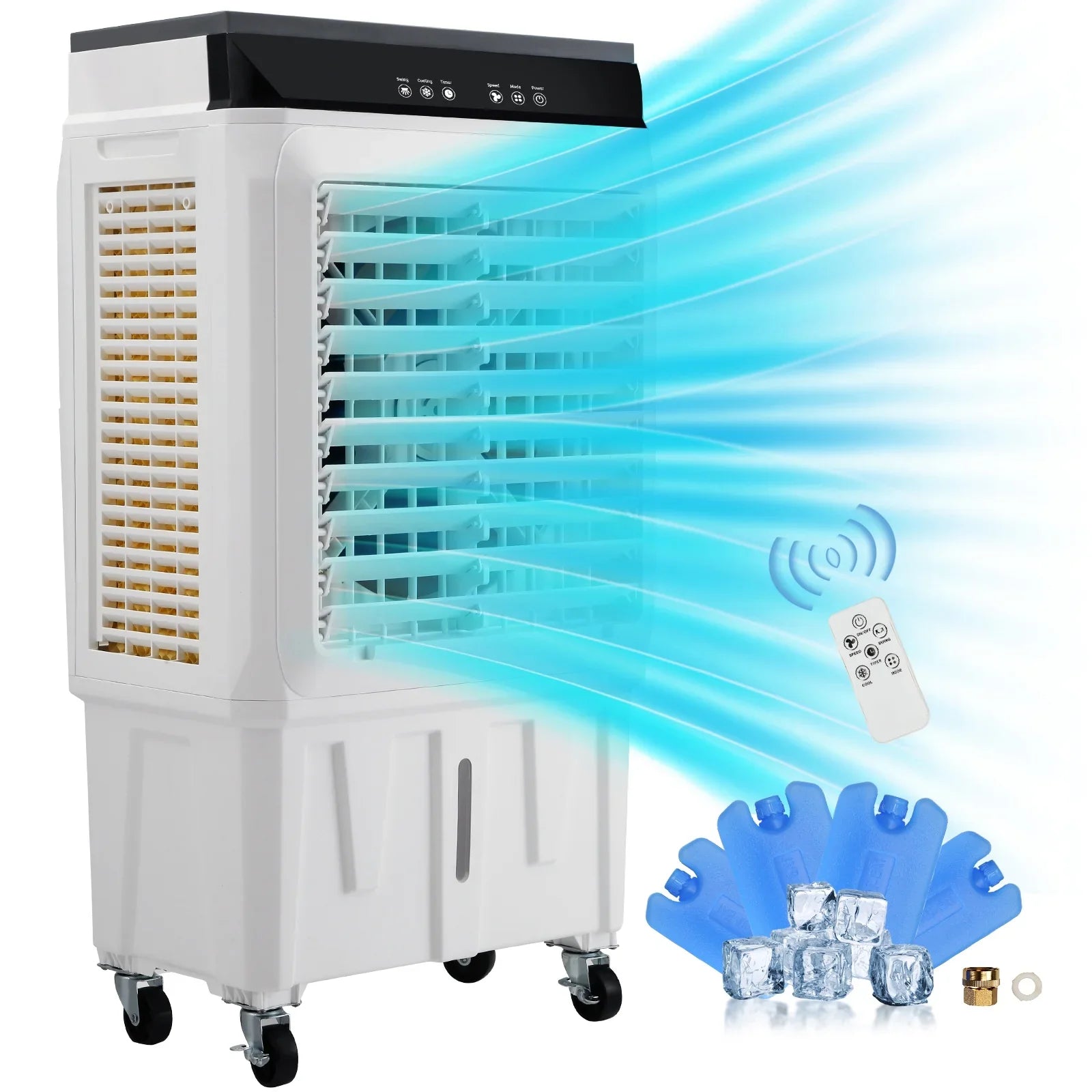 Evaporative Cooler Swamp Cooler 3-in-1 2100  7 Gal 12h Timer Air Humidifier
