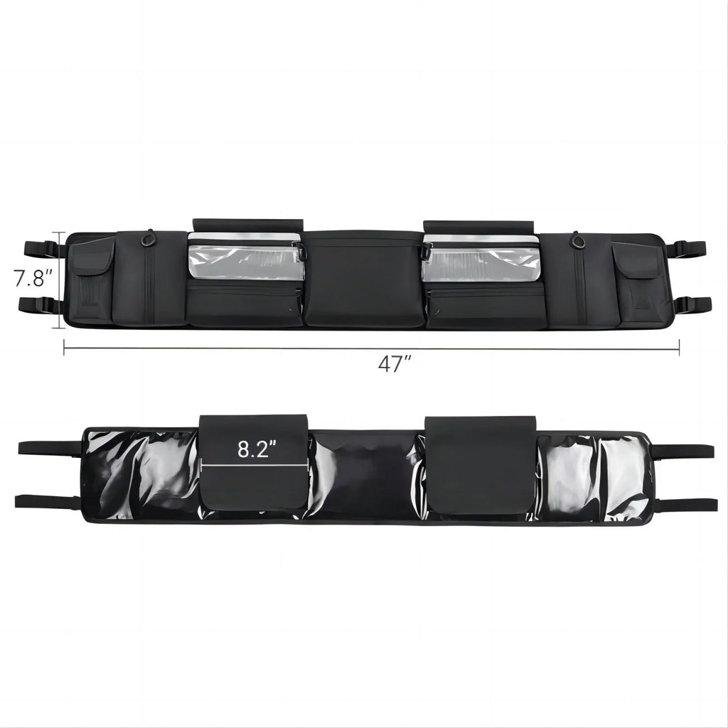 Roll Cage Organizer, Cargo Rear Storage Bag Gear Tool Bag with Multiple Pockets Compatible