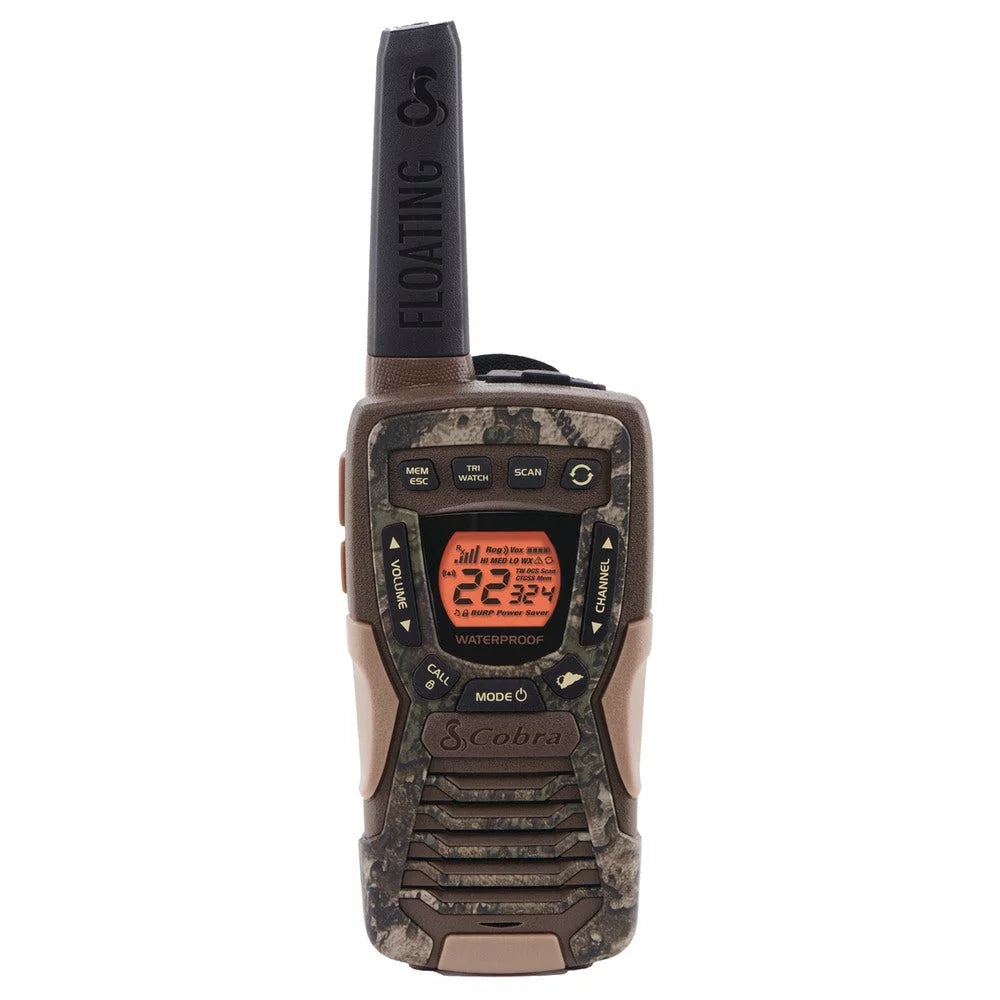 Cobra    Waterproof Walkie Talkies for Adults - Rechargeable, Floats, 22 Channels, Long Range 37-Mile Two-Way Radio Set (2-Pack)