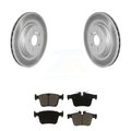 Transit Auto - Rear Coated Disc Brake Rotors And Ceramic Pads Kit For Jaguar   -102389